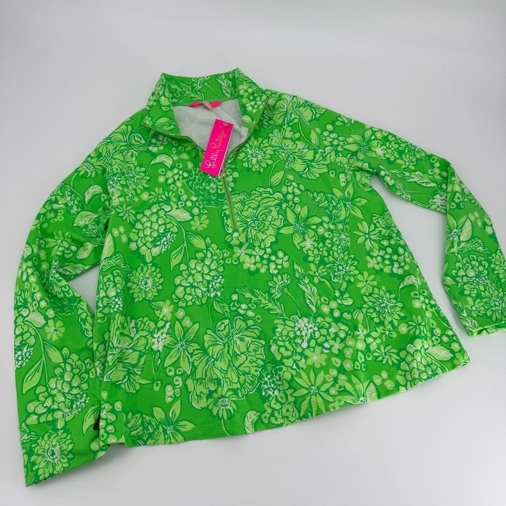 Lilly Pulitzer Melena Popover Green Limeade Spring Thing XL NEW